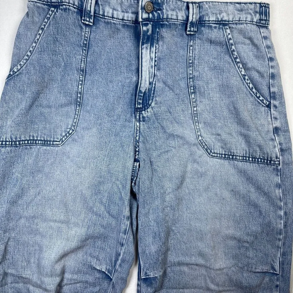 Sincerely Jules Jeans Womens 9 x 29 Blue Denim Lyocell Pockets Mid-Rise Wide Leg